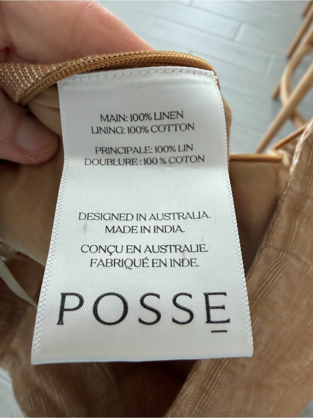 POSSE 100% Linen Nancy Pencil Skirt in Walnut Size XXS VGUC - Picture 7 of 8